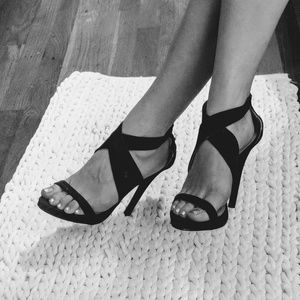 Formal High Heel Prom Shoes - Black